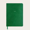 Large Ruled Leather Notebook in Emerald Green Lizard