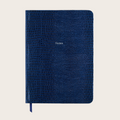 Large Ruled Pellaq Notebook in Marine Blue Iguana