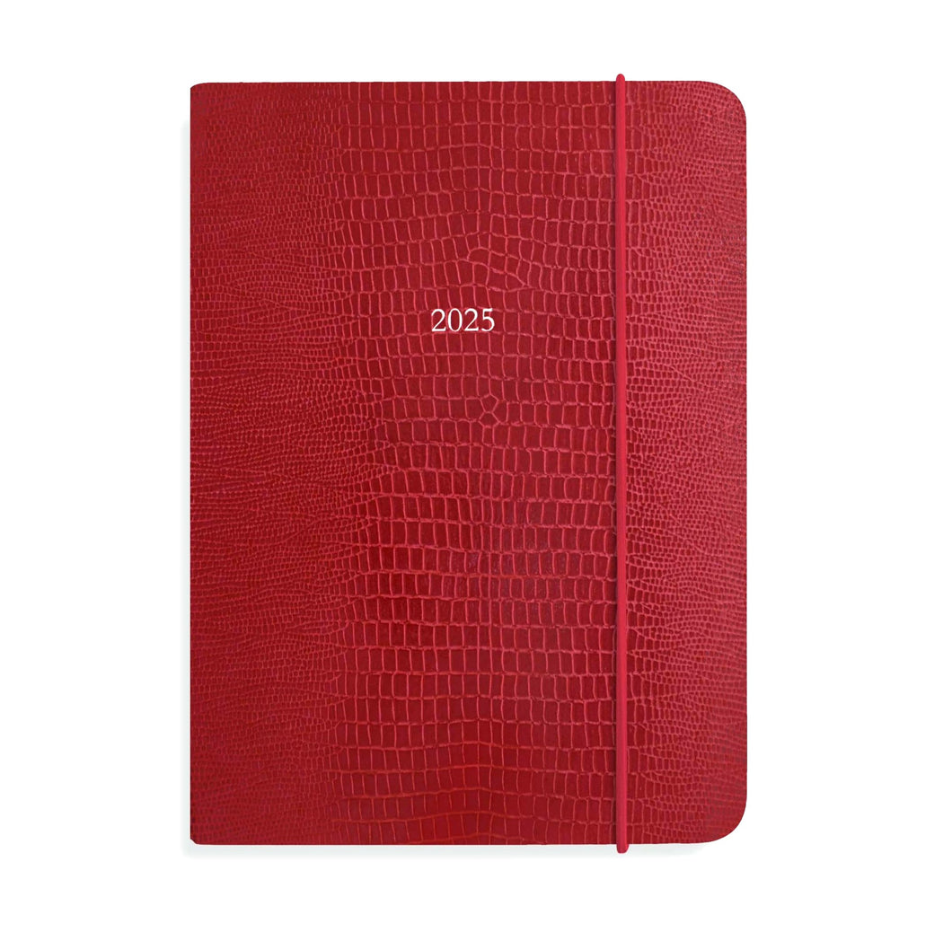 Large Belgravia Diary 2025 in Chinese Red Iguana