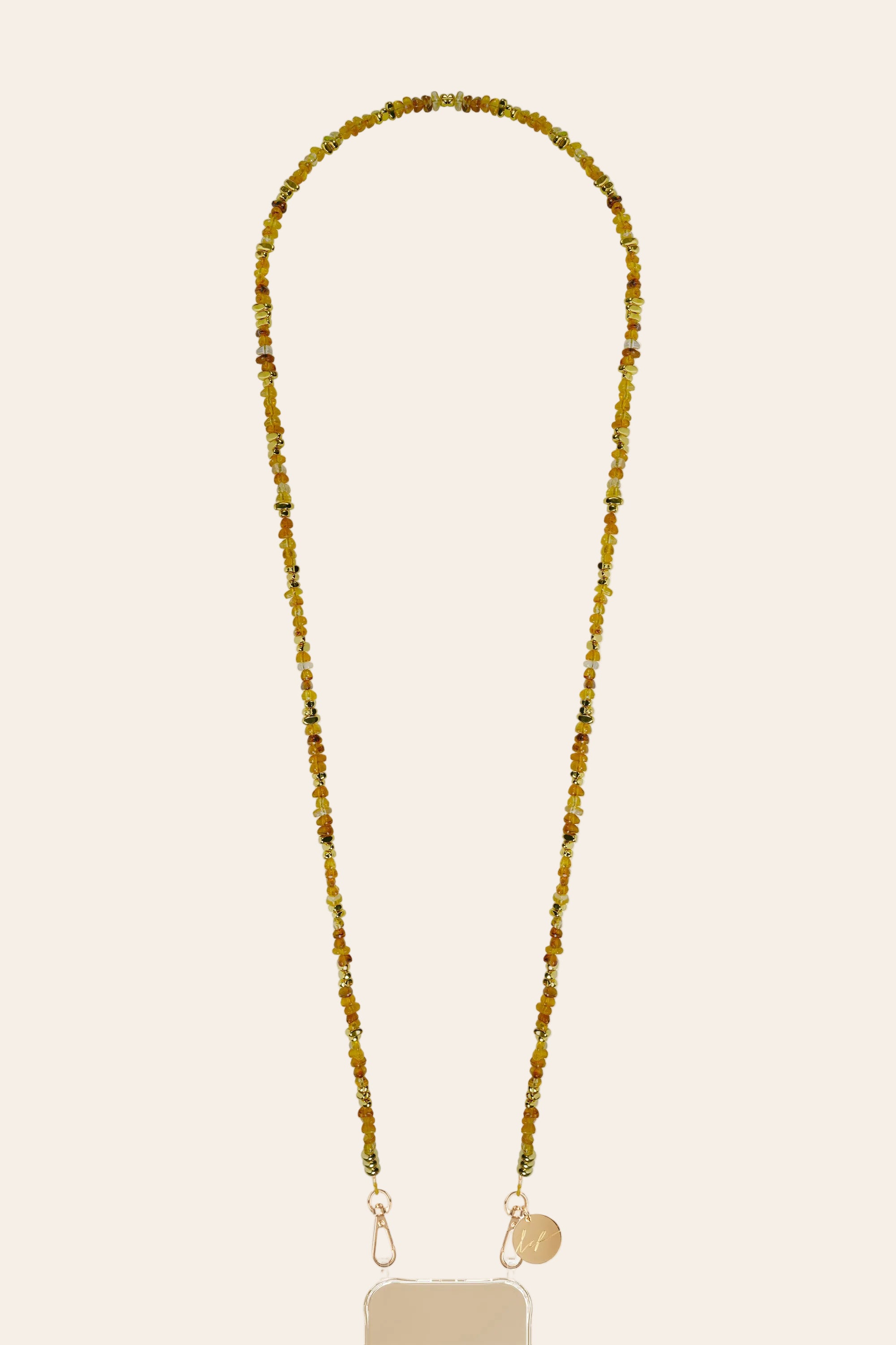 LE324657 | Liviya Ambre Beaded Long Phone Chain 120 cm