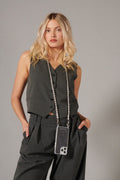 LE314923 | Lou Silver Long Phone Chain 120 cm