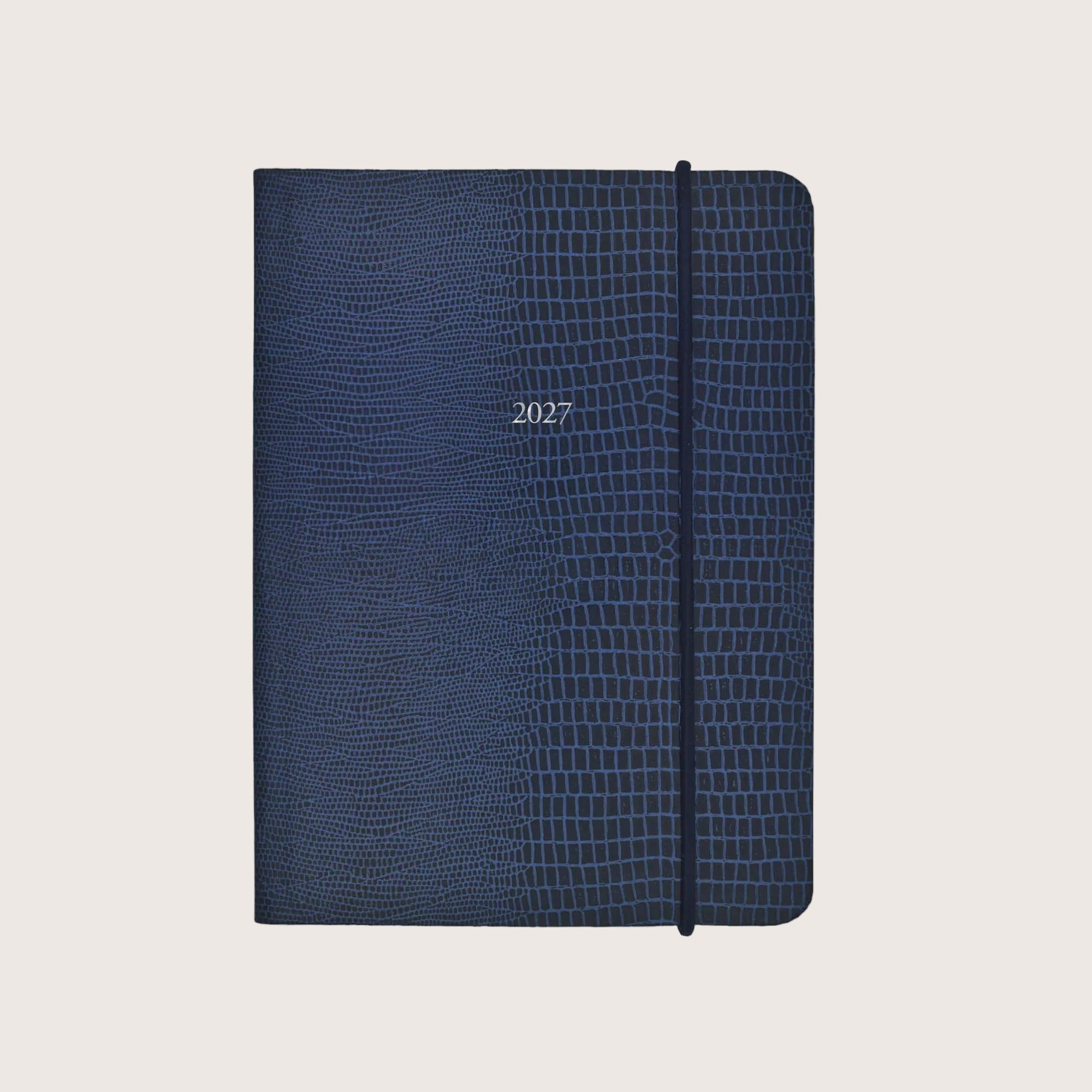 Midsize Pellaq Belgravia Diary 2027 in Marine Blue Iguana