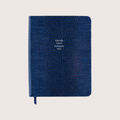 Midsize Ruled Pellaq Notebook in Marine Blue Iguana - Decide Ditch Delegate Do!