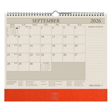 Load image into Gallery viewer, The OrganiseherTM 17 month Wall Planner 2025-2026 in Flame Orange Lizard - pre order
