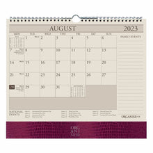 Load image into Gallery viewer, The OrganiseherTM 17 month Wall Planner 2023- 2025 in Cabernet Iguana
