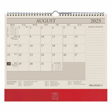Load image into Gallery viewer, The OrganiseherTM 17 month Wall Calendar 2023- 2025 in Red Lizard
