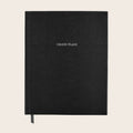 The Grand Plans Leather Notebook in Black Lizard Pellaq