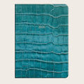 Large Leather Organiseher™ Diary 2026 in Petrol Croc