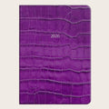 Large Leather Organiseher™ Diary 2026 in Amethyst Croc
