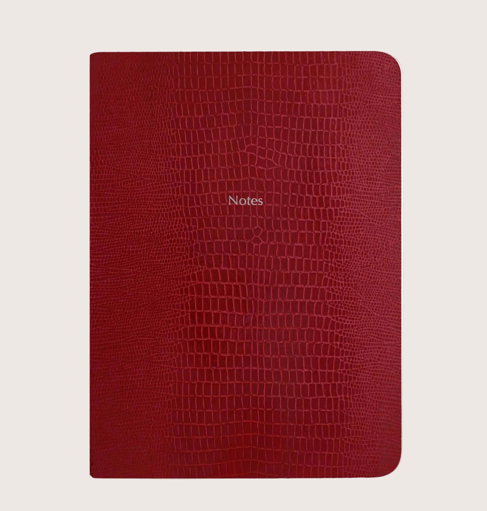 Large Ruled Pellaq Notebook in Chinese Red Iguana