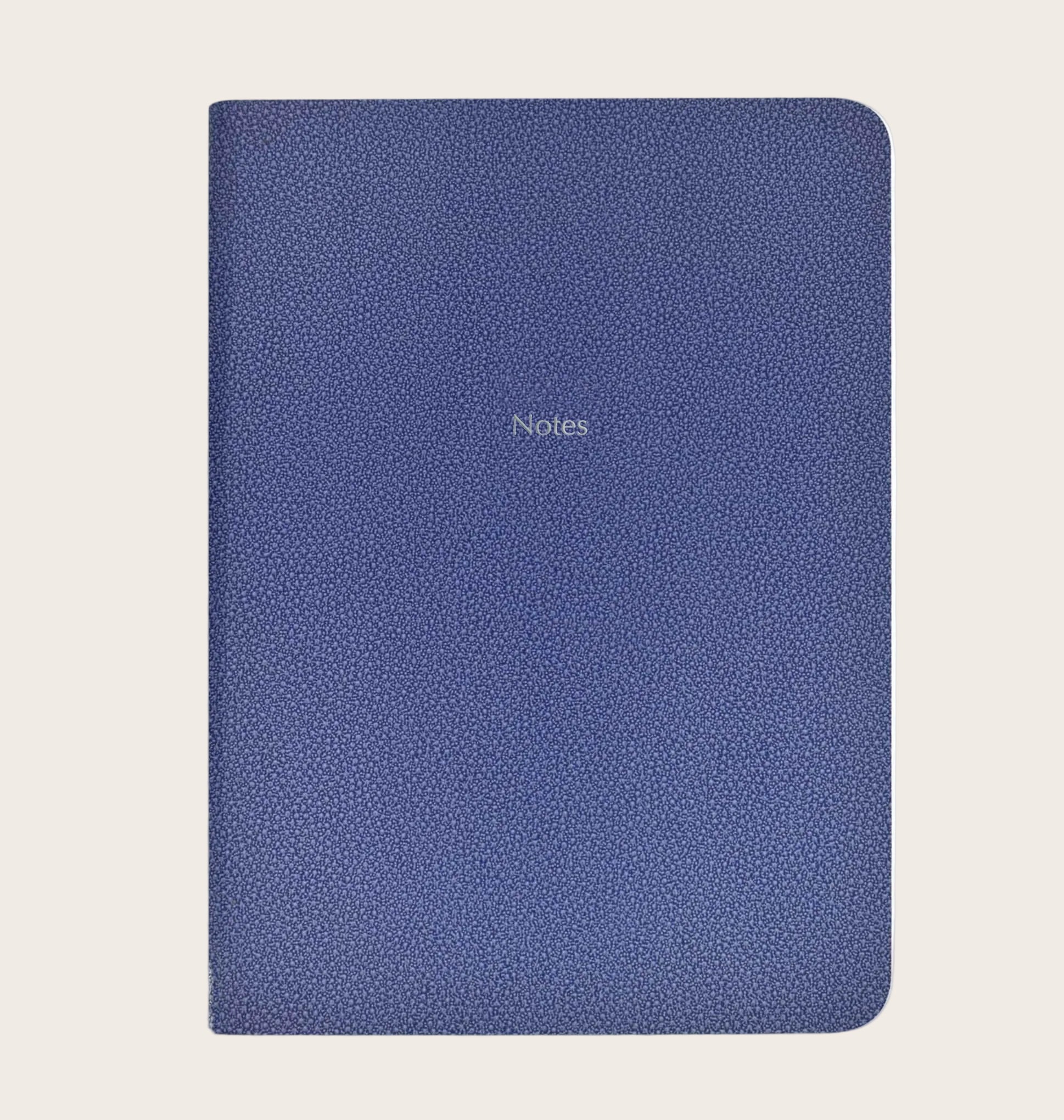 Large Ruled Pellaq Notebook in Cornflower Blue Galuchat