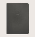 Large Ruled Pellaq Notebook in Smoked Grey Lizard
