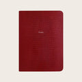 Midsize Ruled Pellaq Notebook in Chinese Red Iguana