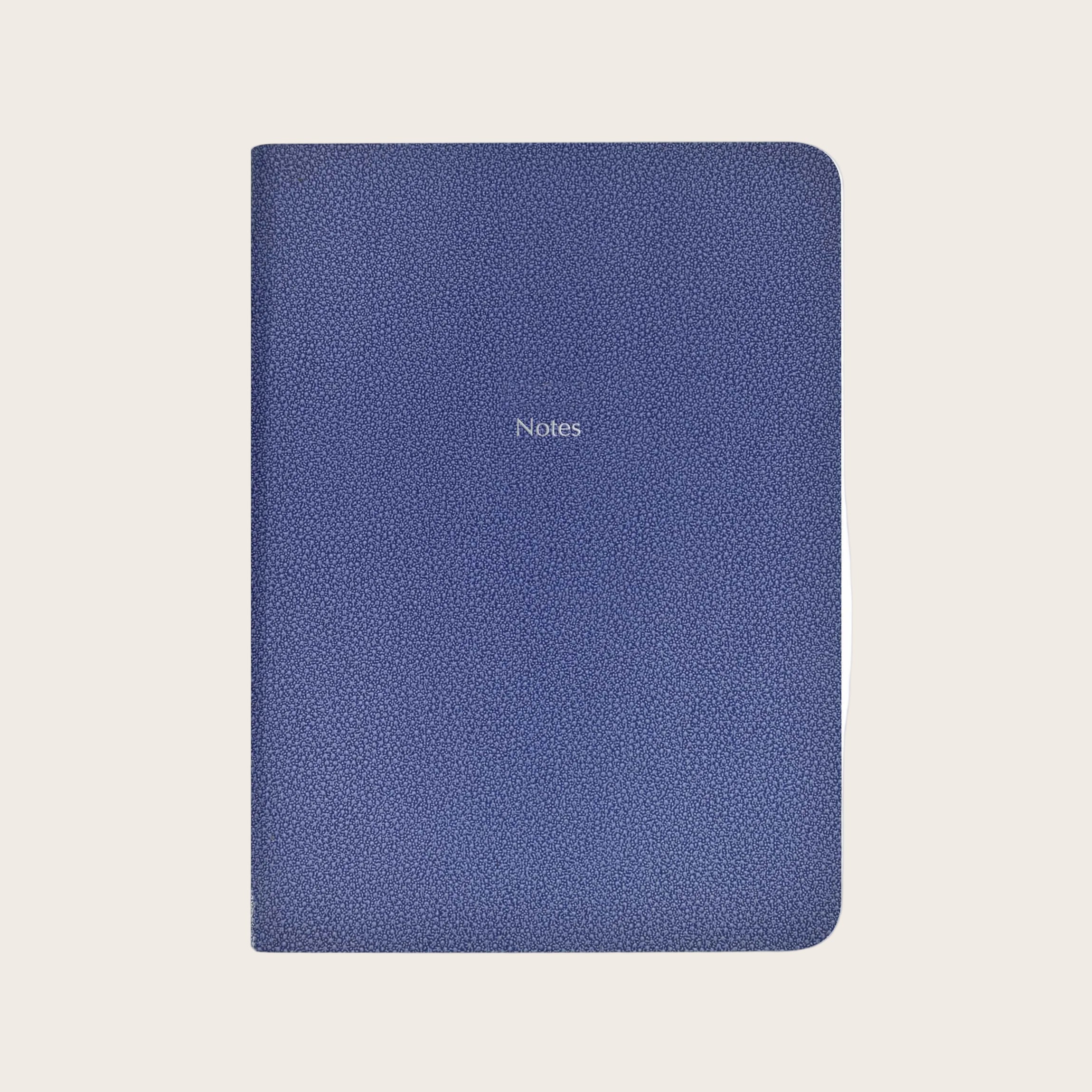 Midsize Ruled Pellaq Notebook in Cornflower Blue Galuchat