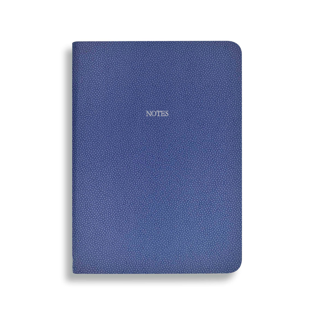Midsize Notes in Cornflower Blue Galuchat - Feint ruled