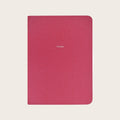 Midsize Ruled Pellaq Notebook in Rose Pink Galuchat