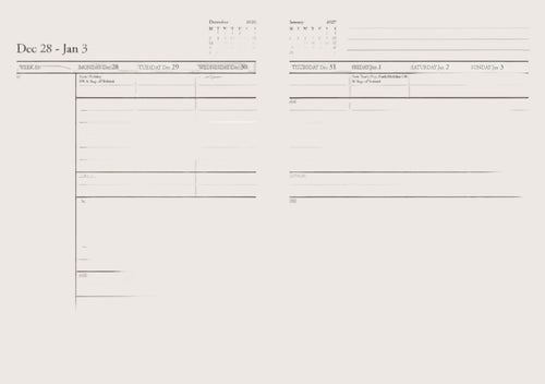 Large Leather Organiseher™ Diary 2027 in Espresso Croc