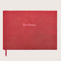 Guests Leather Book in Cherry Red Lizard