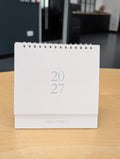 Desk Calendar in Powder Pink Galuchat - 12 months