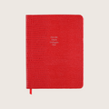 Midsize Ruled Pellaq Notebook in Chinese Red Iguana - Decide Ditch Delegate Do!