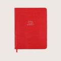 Midsize Ruled Pellaq Notebook in Chinese Red Iguana - Dreams Thoughts Inspirations