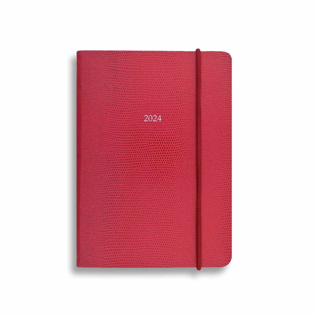 The Midsize OrganiseherTM Diary 2024 in Red Lizard