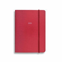 Load image into Gallery viewer, Midsize Belgravia Diary 2024 in Red Lizard

