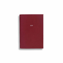 Load image into Gallery viewer, Small Belgravia Diary 2024 in Dark Red Pebble
