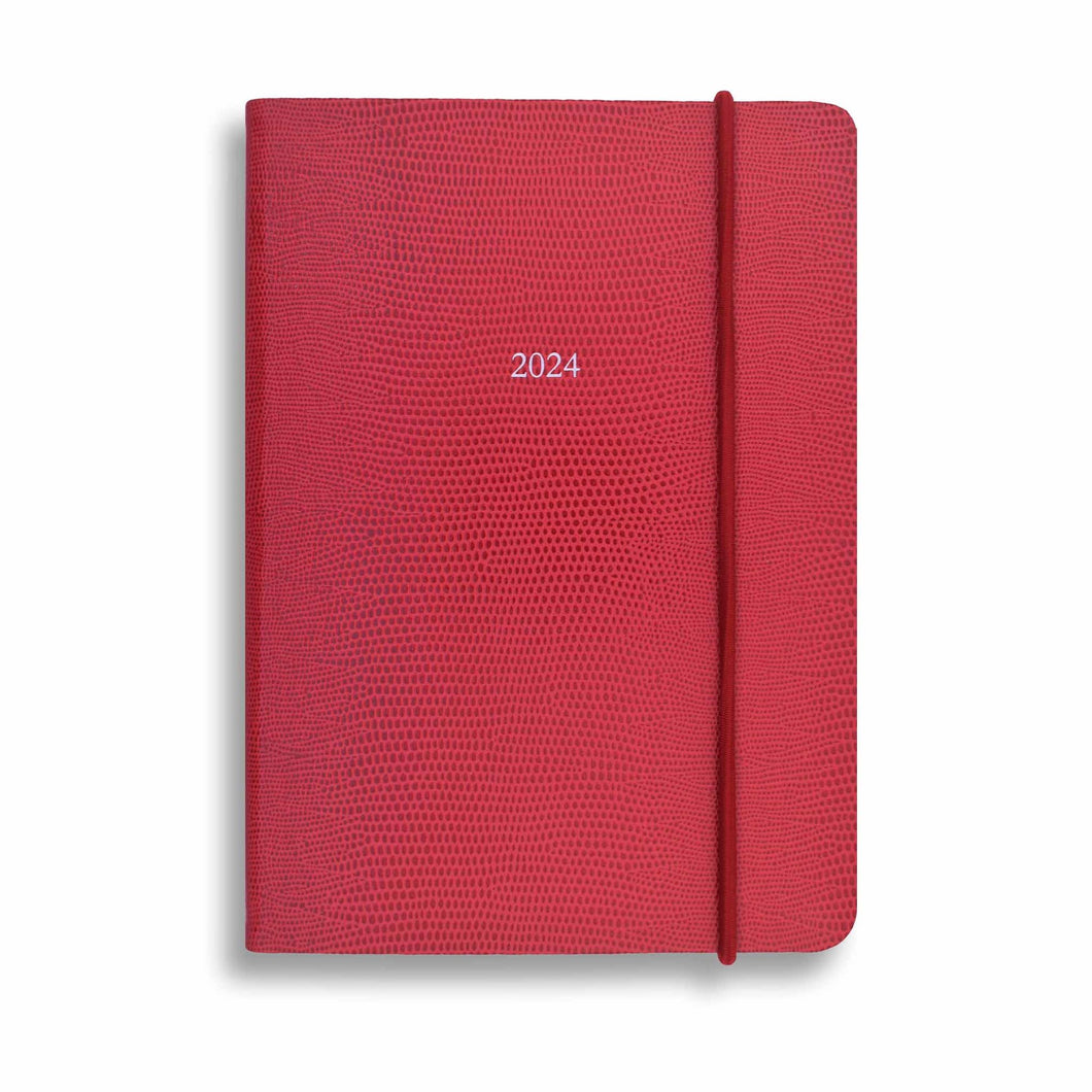 The Large OrganiseherTM Diary 2024 in Red Lizard