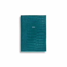 Load image into Gallery viewer, Small Belgravia Diary 2024 in Sapphire Blue Croc - LIMITED STOCK

