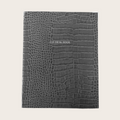 The Desk Book in Slate Grey Croc Leather