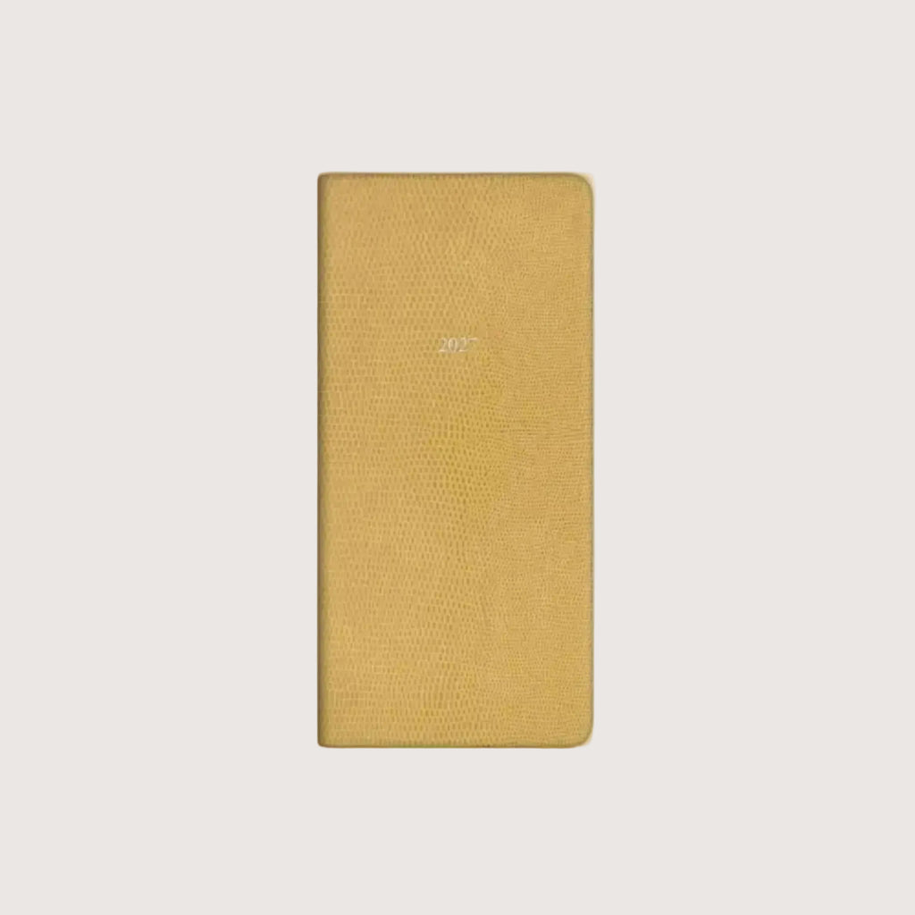 Slim Pocket Pellaq Belgravia Diary 2027 in Buttercup Lizard