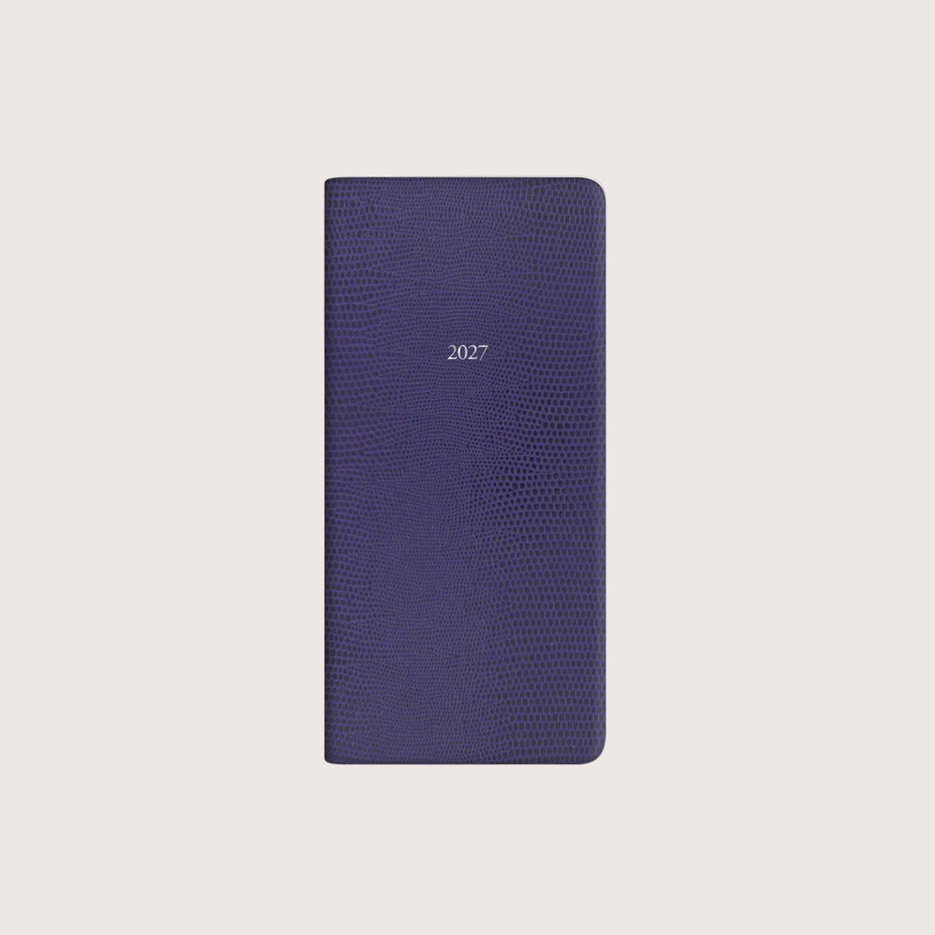 Slim Pocket Pellaq Belgravia Diary 2027 in Plum Lizard