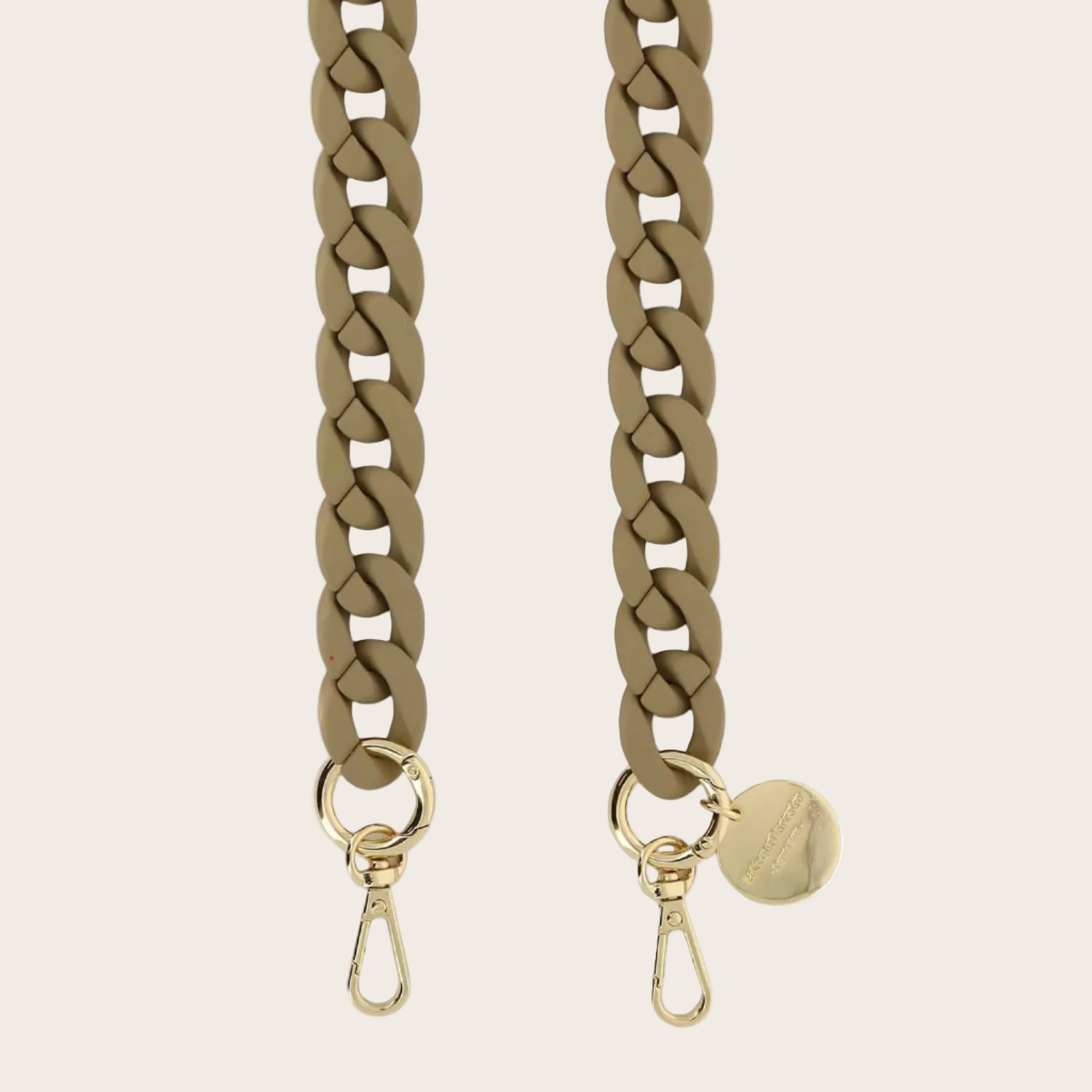 LE304682 | Sarah Taupe Matte Long Phone Chain 120 cm