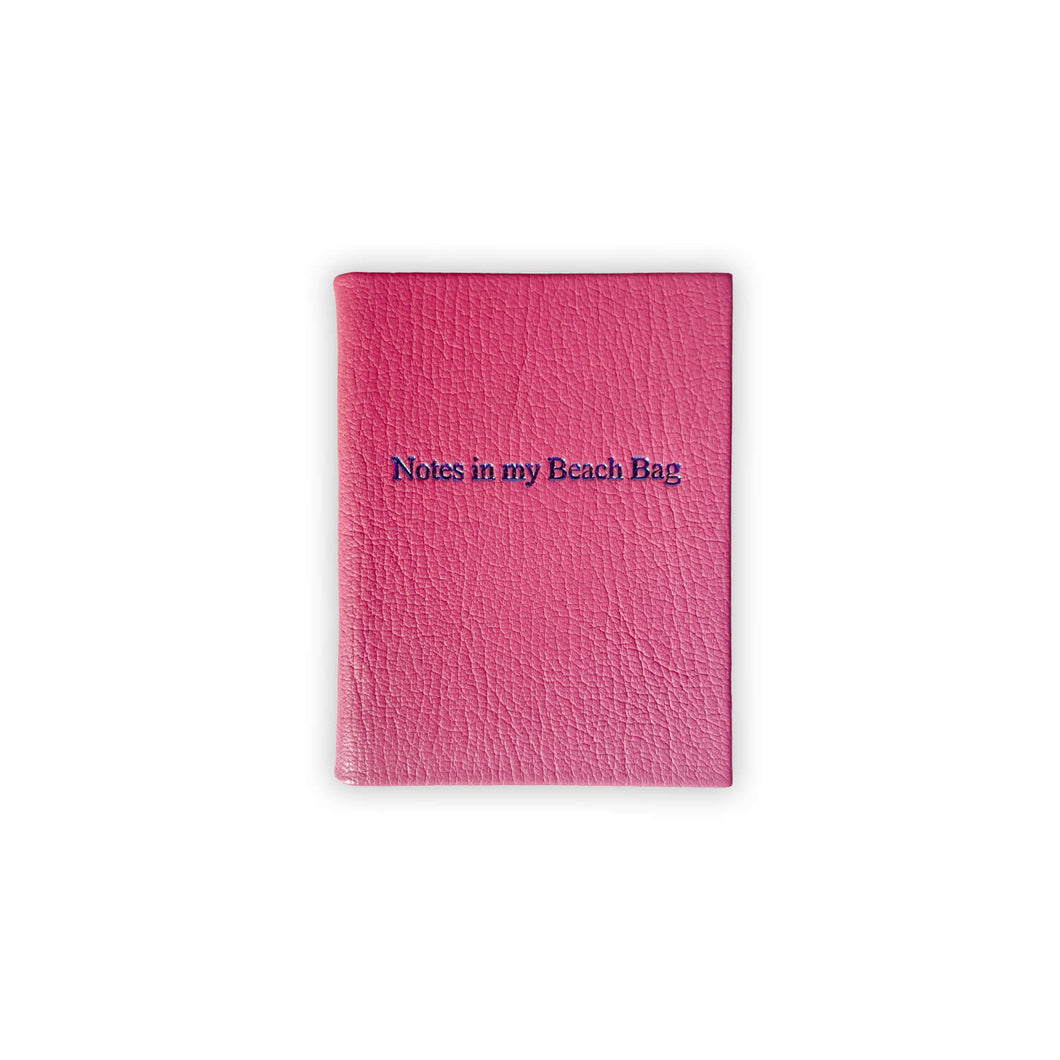 Tiny - Notes in my Beach Bag in Rose Pink top grain leather
