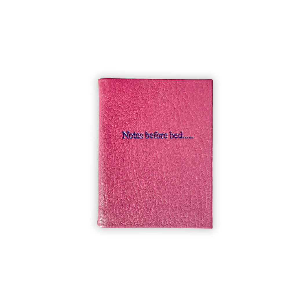 Tiny -  Notes before bed..... in Rose Pink top grain leather