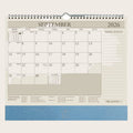 Organiseher™ 16-Month Wall Calendar 2025-2026 in Topaz Blue Lizard