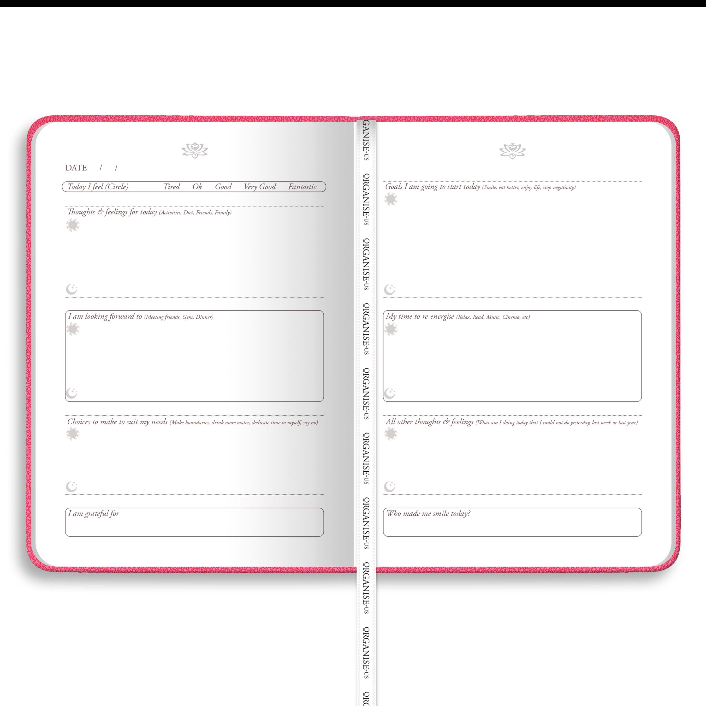 Wellness Journal in Rose Pink Galuchat Pellaq