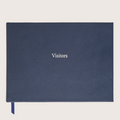 Visitor Leather Book in Navy Blue Goatskin