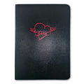 Valentine Notebook Midsize -  Black lizard -  Feint ruled