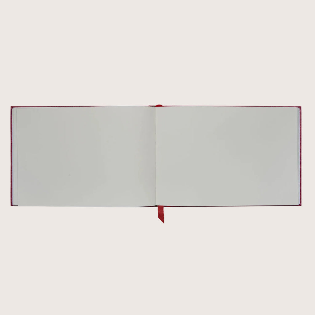 Visitor Leather Book in Cherry Red Lizard