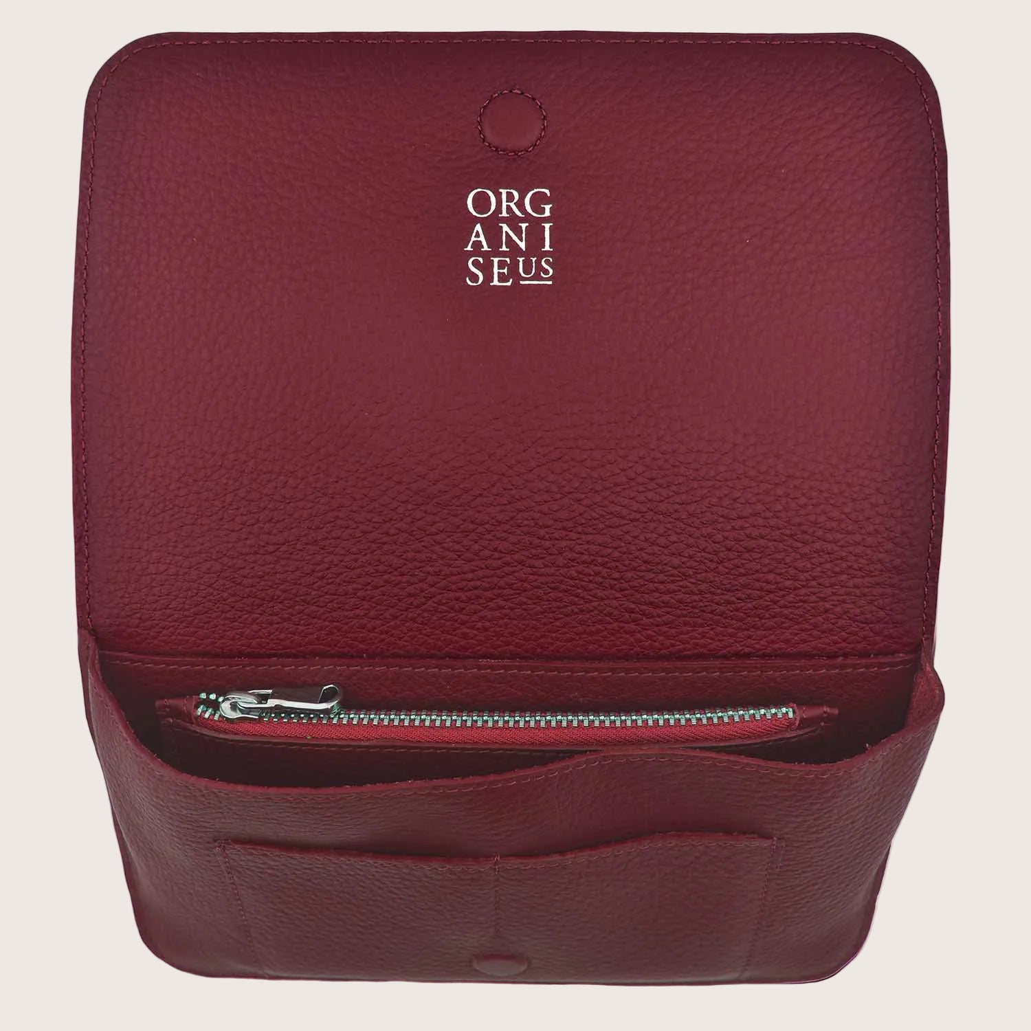 Chelsea Organiser Leather Wallet in Dark Red