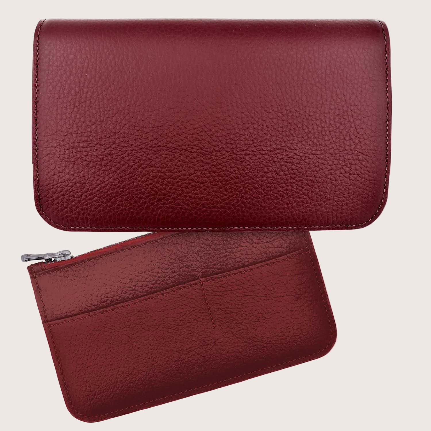 Chelsea Organiser Leather Wallet in Dark Red