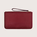 Sloane Leather Pouch in Dark Red