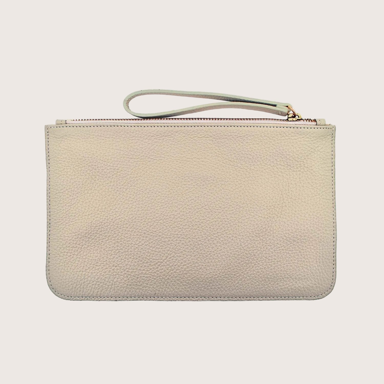 Sloane Leather Pouch in Cream