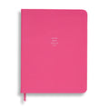 Large Ruled Leather Notebook in Peony Pink Lizard - Decide Ditch Delegate Do!