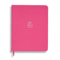Dream Believe Work hard Achieve! - Large in Peony pink lizard- Feint ruled