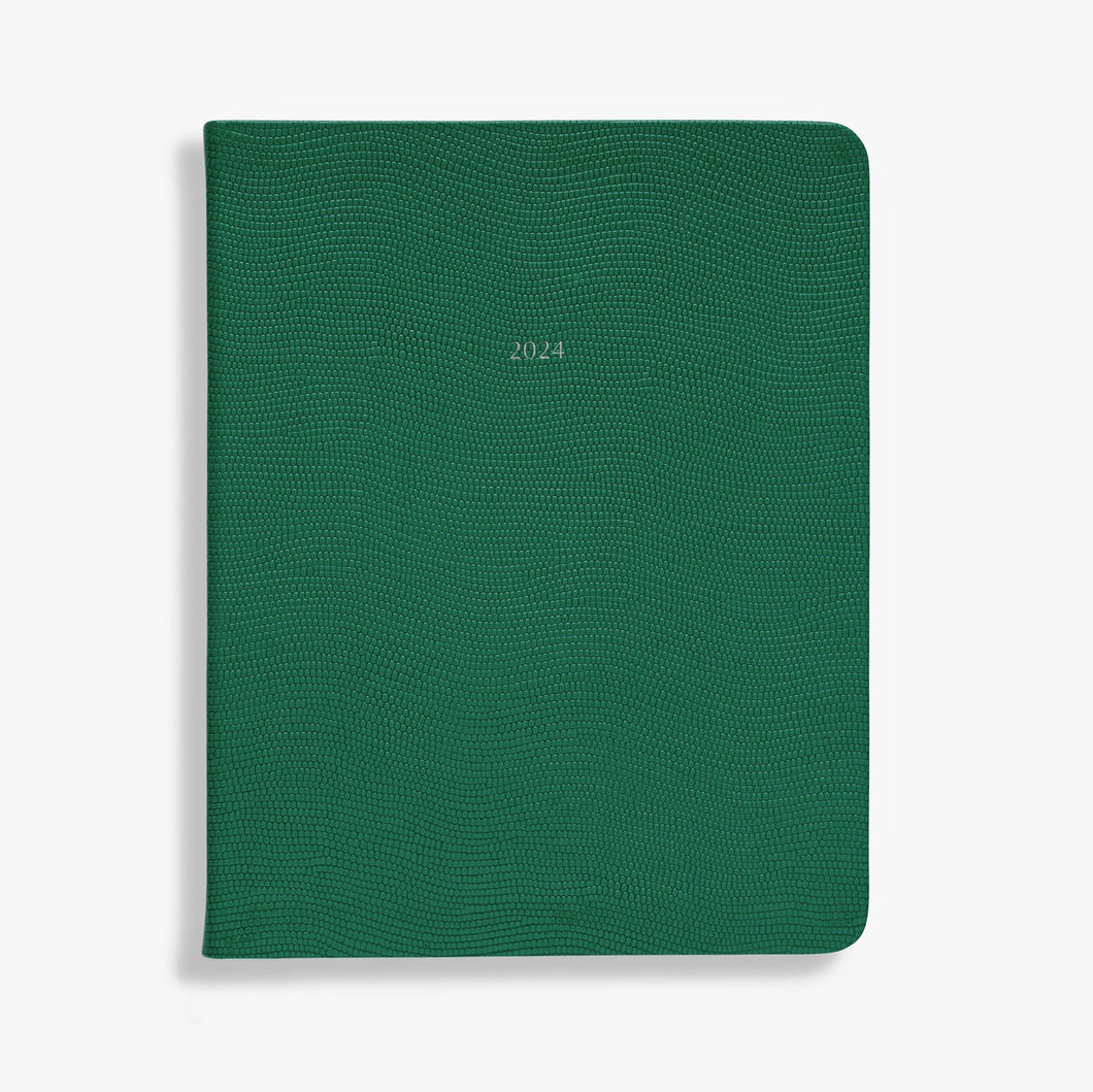 The Large OrganiseherTM Diary 2024 in Forest Green Lizard