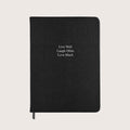 Midsize Ruled Pellaq Notebook in Black Lizard - Live Well Laugh Often Love Much