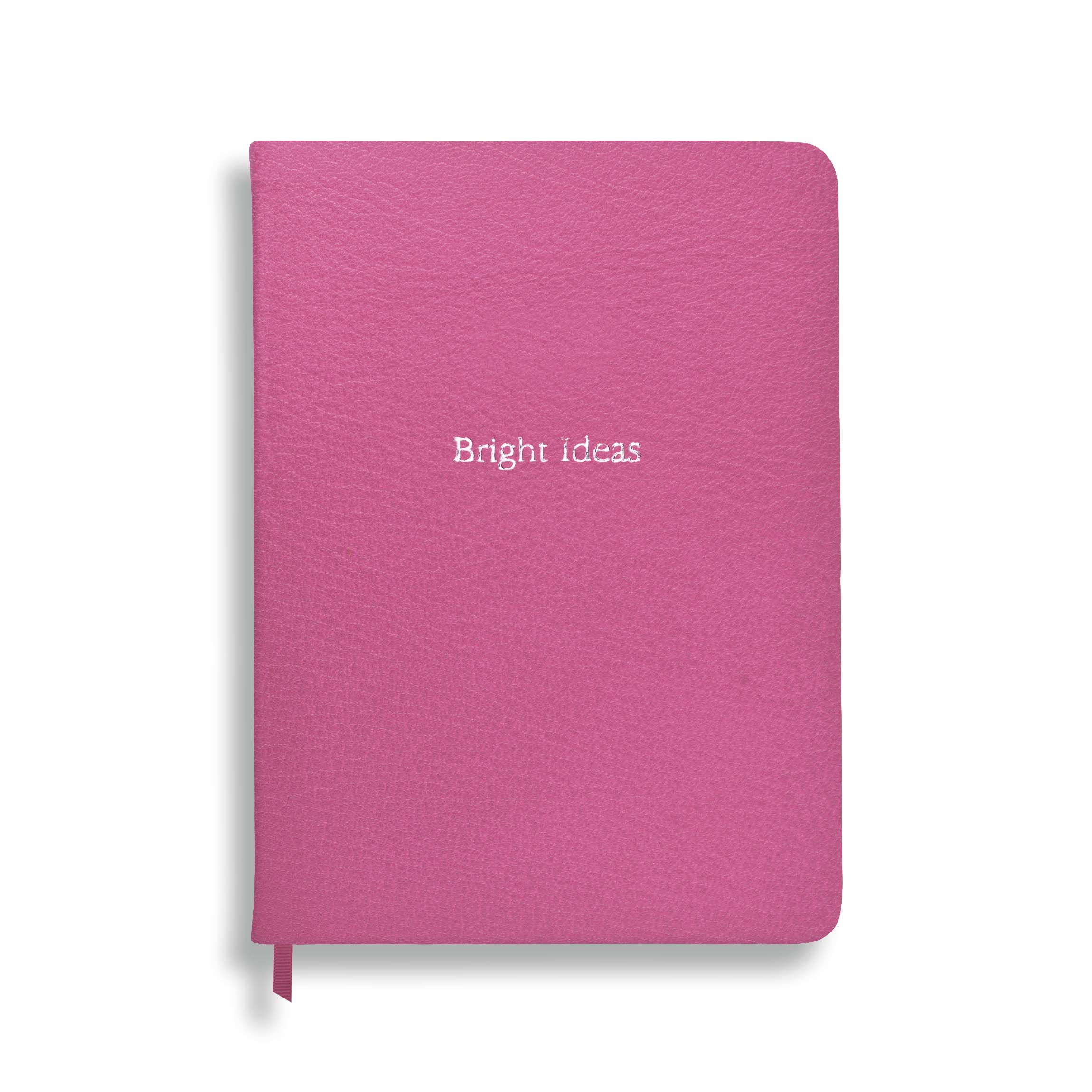 Bright Ideas - Midsize in Candyfloss Pink Calfskin - Feint ruled